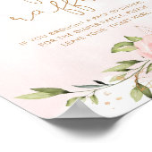 Floral blush roze folie diaper Poster (Hoek)