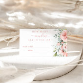 Floral blush roze gok hoeveel snoepjes omhulling informatiekaartje