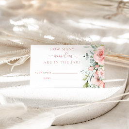 Floral blush roze gok hoeveel snoepjes omhulling informatiekaartje