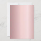 Floral blush roze goud geometrische bruiloft kaart (Achterkant)
