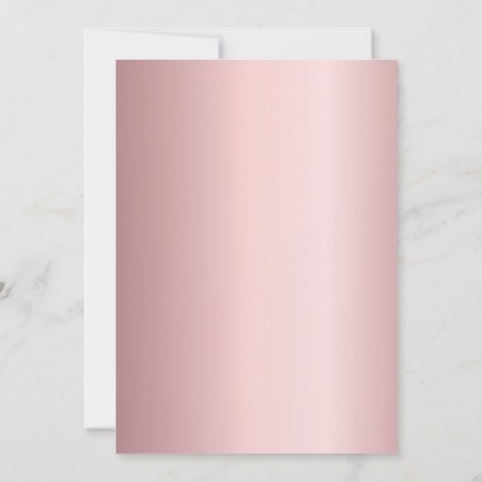 Floral blush roze goud geometrische bruiloft kaart (Achterkant)