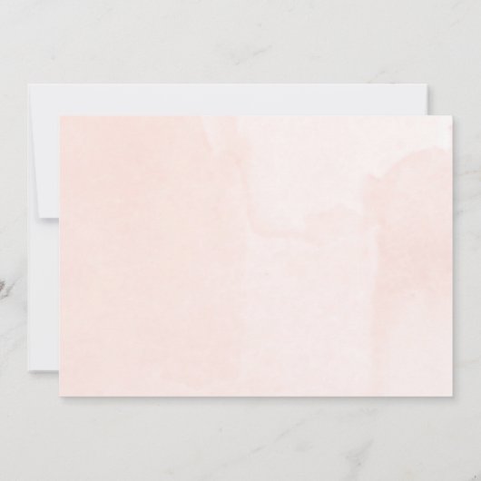 Floral blush roze groen meisje baby brunch douche kaart (Achterkant)