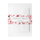 Floral blush roze kerry blossom romantische bruilo uitnodigingen wikkel (Voorkant Voorbeeld)