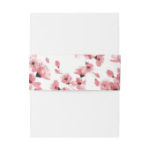 Floral blush roze kerry blossom romantische bruilo uitnodigingen wikkel (Achterkant Voorbeeld)