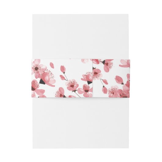 Floral blush roze kerry blossom romantische bruilo uitnodigingen wikkel (Achterkant Voorbeeld)