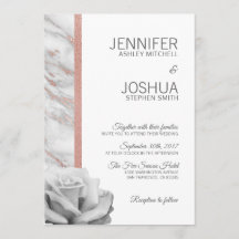 Floral Blush Roze Rose Gold Foil marble Wedding