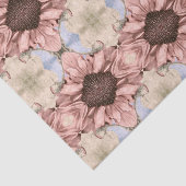 Floral Blush roze roze Waterverf Rustige kunst Tissuepapier (Detail)