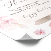 Floral blush roze sakura Pacifier jachtwedstrijd P Poster (Hoek)