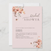 Floral Blush Roze Vrijgezellenfeest Kaart (Voorkant)