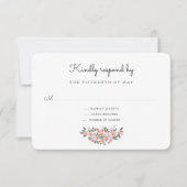 Floral Blush Wedding Suite Reactie RSVP Kaartje (Voorkant)