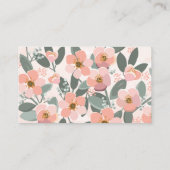 Floral Blush Wedding Website Invoegen Kaart (Achterkant)