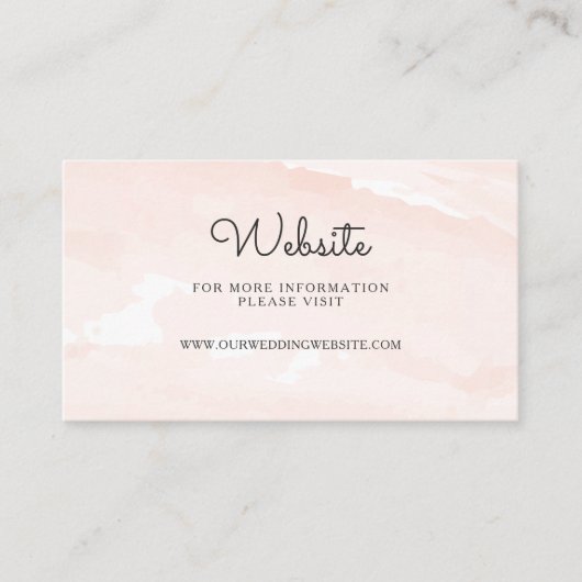 Floral Blush Wedding Website Invoegen Kaart (Voorkant)