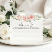 Floral blush Wie ben ik vrijgezellenfeest game