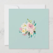 Floral Blush Yellow Waterverf Elegant Wedding Kaart (Achterkant)