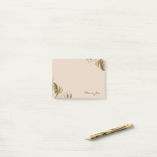 Floral Boarder Prints Gepersonaliseerd Post-it® Notes (Op bureau)