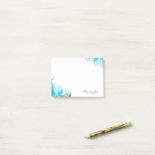 Floral Boarder Prints Gepersonaliseerd Post-it® Notes (Op bureau)
