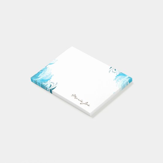  Floral Boarder Prints Gepersonaliseerd Post-it® Notes (Schuin)