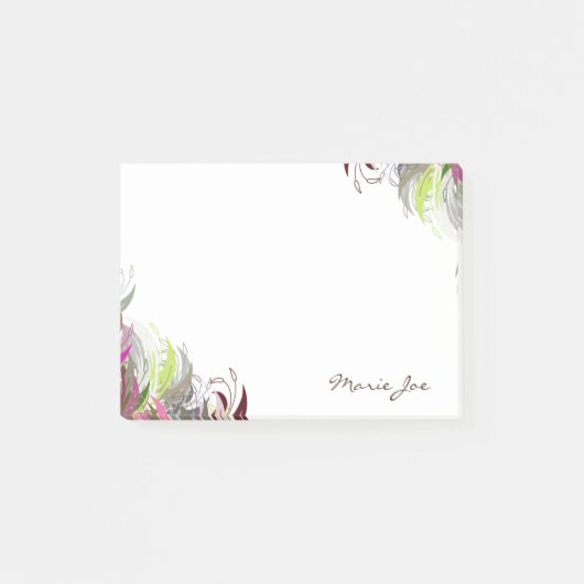 Floral Boarder Prints Gepersonaliseerd Post-it® Notes (Voorkant)