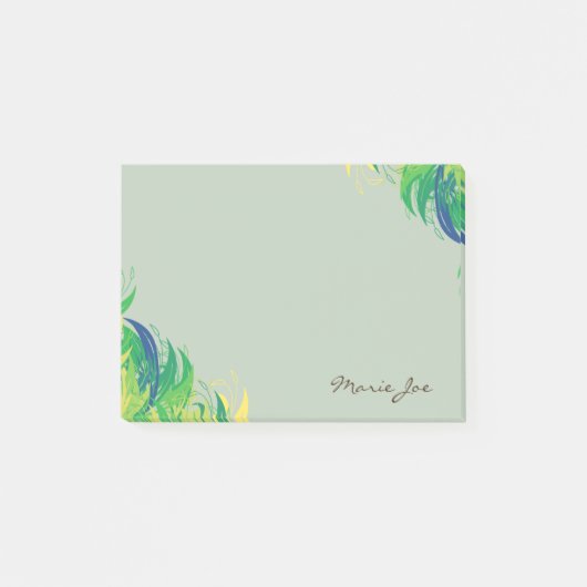 Floral Boarder Prints Gepersonaliseerd Post-it® Notes (Voorkant)