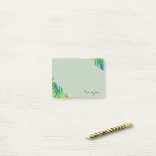  Floral Boarder Prints Gepersonaliseerd Post-it® Notes (Op bureau)