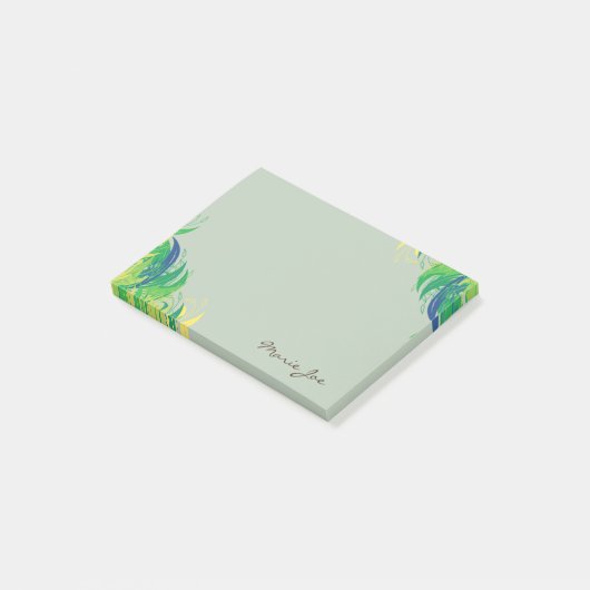  Floral Boarder Prints Gepersonaliseerd Post-it® Notes (Schuin)