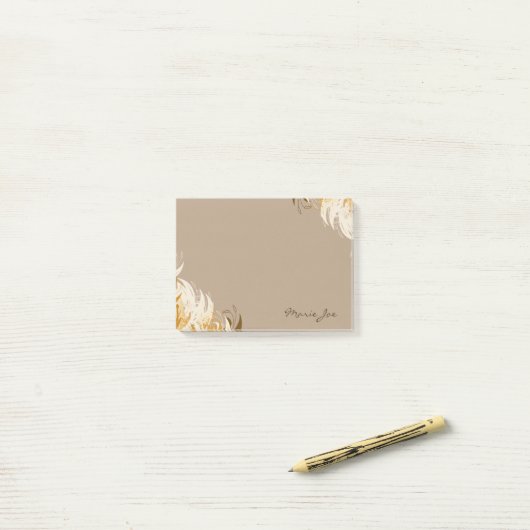 Floral Boarder Prints Gepersonaliseerd Post-it® Notes (Op bureau)