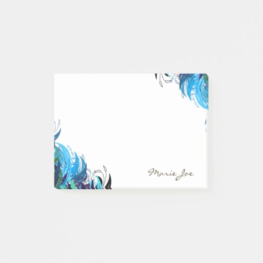 Floral Boarder Prints Gepersonaliseerd Post-it® Notes (Voorkant)