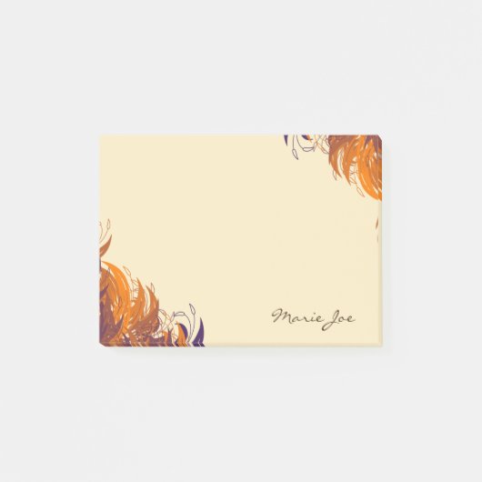 Floral Boarder Prints Gepersonaliseerd Post-it® Notes (Voorkant)