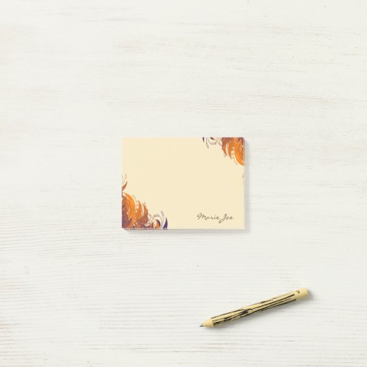 Floral Boarder Prints Gepersonaliseerd Post-it® Notes (Op bureau)