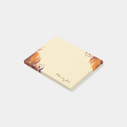  Floral Boarder Prints Gepersonaliseerd Post-it® Notes (Schuin)