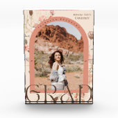 Floral Bohemian Arch Lijst Afstuderen Fotoblokken (Voorkant)