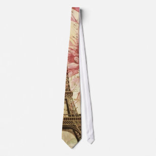  Floral Bohemian Chic Paris Eiffel Tower Stropdas
