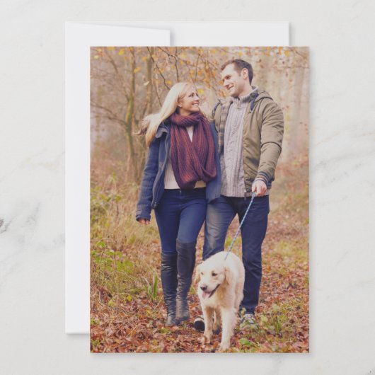 Floral Bohemian Terracotta Herfst Boog Huwelijk Kaart (Achterkant)