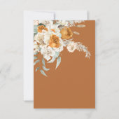 Floral Bohemian Terracotta Wedding Enclosure Kaart (Achterkant)