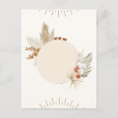 Floral Bohemian Wedding Card-uitnodiging Feestdagenkaart (Voorkant)