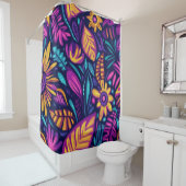 Floral Boho Abstract kleurrijk 12 Douchegordijn (In situ)