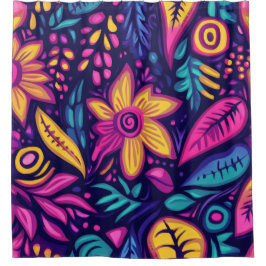 Floral Boho Abstract kleurrijk 13 Douchegordijn
