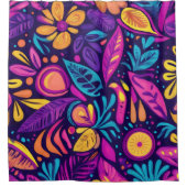 Floral Boho Abstract kleurrijk 15 Douchegordijn (Voorkant)