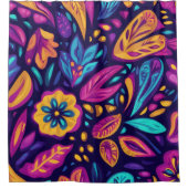 Floral Boho Abstract kleurrijk 16 Douchegordijn (Voorkant)