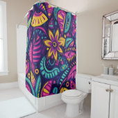 Floral Boho Abstract kleurrijk 17 Douchegordijn (In situ)