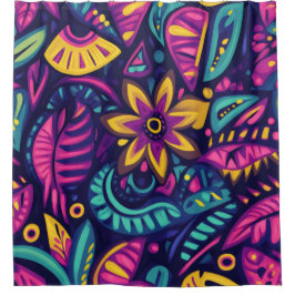 Floral Boho Abstract kleurrijk 17 Douchegordijn