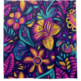 Floral Boho Abstract kleurrijk 18 Douchegordijn