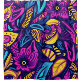 Floral Boho Abstract kleurrijk 19 Douchegordijn