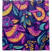 Floral Boho Abstract kleurrijk 20 Douchegordijn (Voorkant)