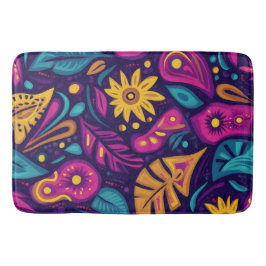 Floral Boho Abstract kleurrijk 5 Badmat