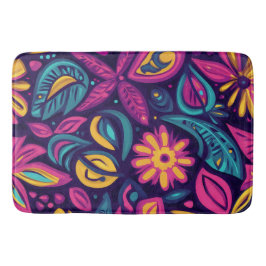 Floral Boho Abstract kleurrijk 6 Badmat
