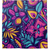 Floral Boho Abstract kleurrijk 8 Douchegordijn (Voorkant)