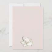 Floral Boho Arch Elephant Calf Baby shower Kaart (Achterkant)