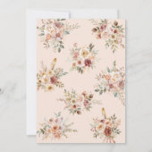 Floral Boho Baby Shower Kaart (Achterkant)