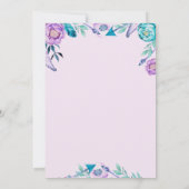 Floral Boho Baby shower Kaart (Achterkant)